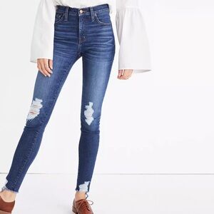 Madewell 9" High-Rise Skinny Jeans: Destructed Edition